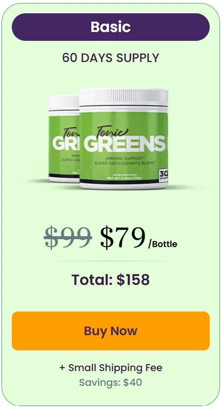 Tonic Greens one bottle