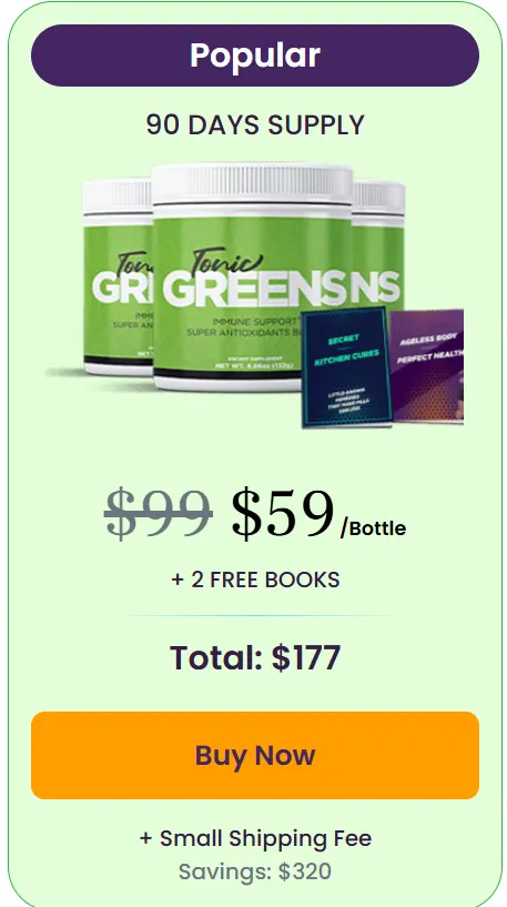 Tonic Greens three bottles order
